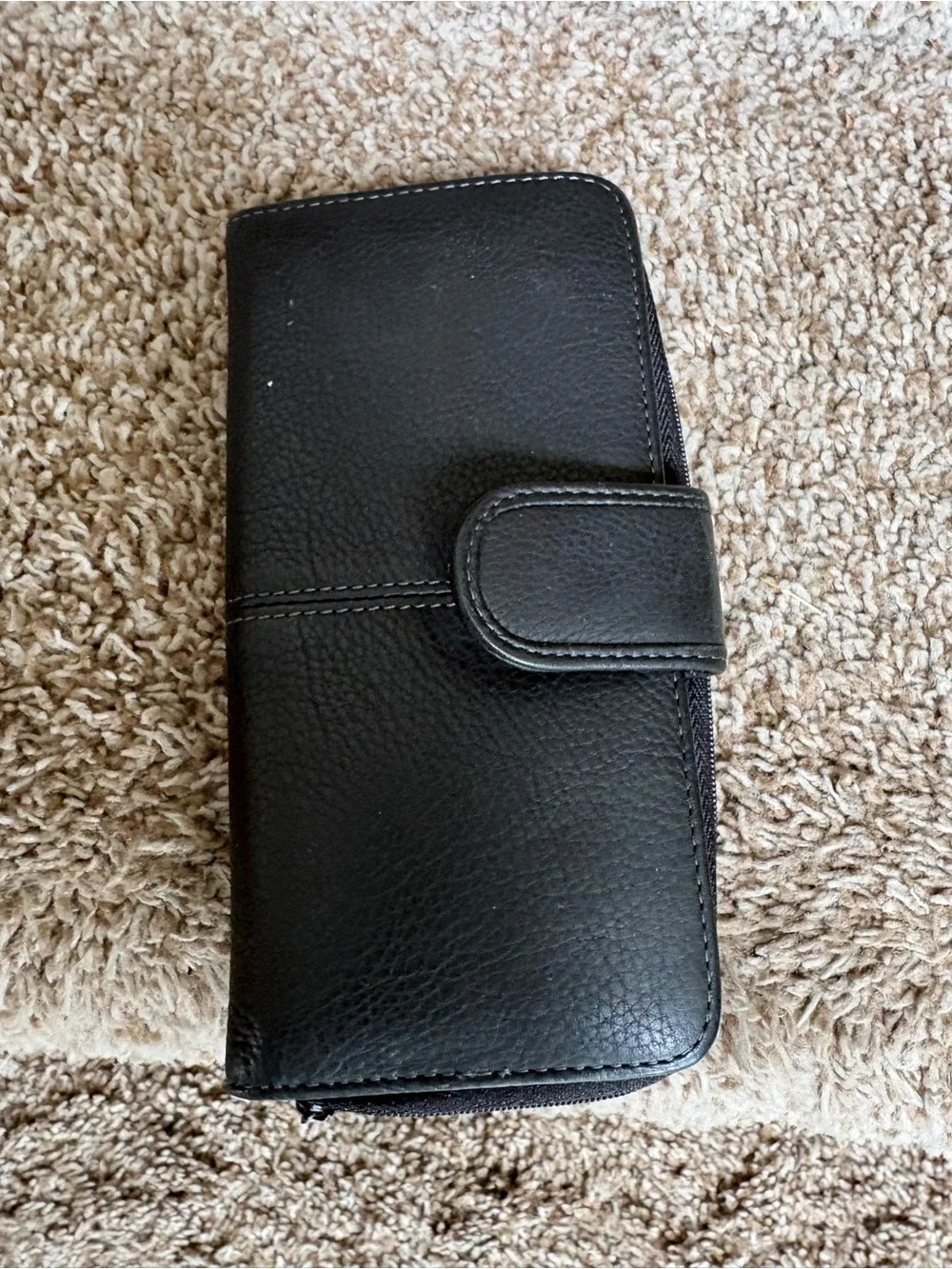 Buxton Black Leather Folded Men’s Wallet with Card Slots